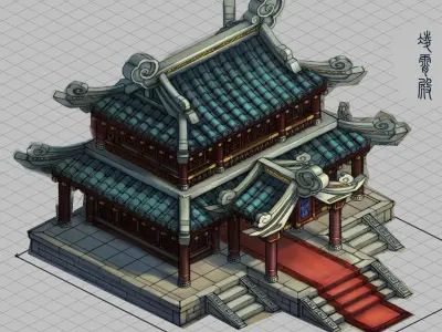 gAME Ling Xiao School - Headquarters 03 3D model