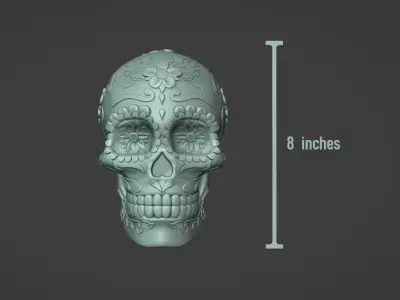 Sugar Skull Wall Decoration 3D print model