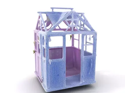 Lavender Greenhouse model pack Low-poly 3D model