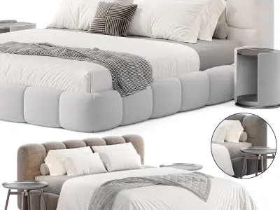 Hildon Boucle bed 3D model