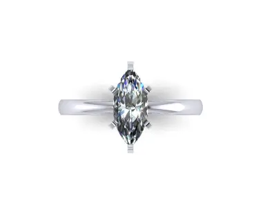 Solitaire Diamond Fashion Ring R5 3D print model buy