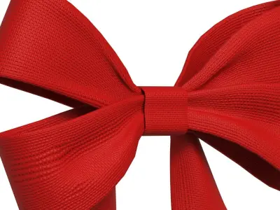 Christmas Bow Ribbon 91 Low-poly 3D model