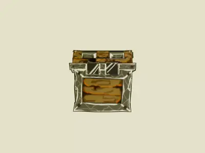 Low Poly Treasure Chest - Stylized Game Ready - 3D Model Free low-poly 3D model