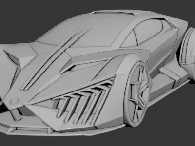 AI-Generated Concept Car - model 7 3D model