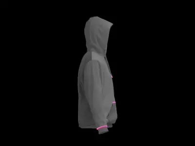 Male Neon hoodie 3D model