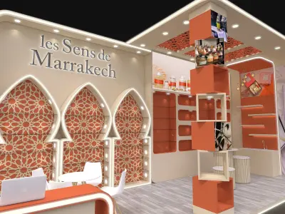 8x3 2 side open Exhibition Stand  3D model