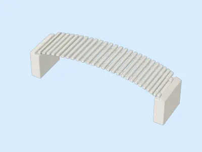 Street Bench Free low-poly 3D model