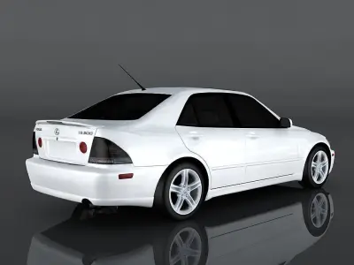 Lexus IS300 Low-poly 3D model