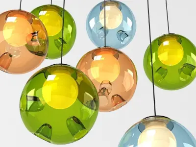 Bocci Chandelier 3D model