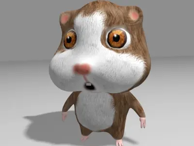 Hamster Toon Low-poly 3D model