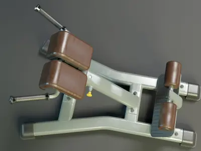 Hyperextension Bench PBR Low-poly 3D model