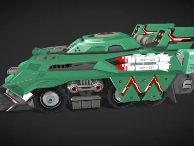 Tank Race Car 3D Model 3D model