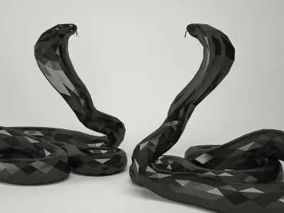 Snake Cobra Low-poly Low-poly 3D model