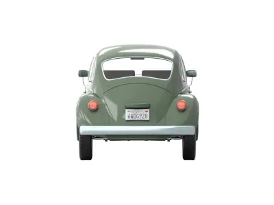 vw bug Low-poly 3D model