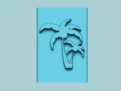 Stamp 31 - Palm Trees - Fondant Decoration Maker Toy 3D print model