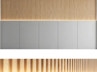 Decorative wall panel set 18 3D model