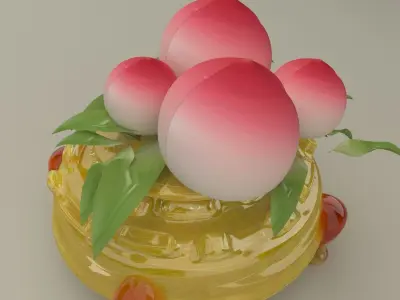 Chinese  peach 3D model