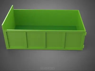 TRUCK BED DUMP BODY BOX CONTAINER BIN CARGO VEHICLE PICKUP CAR 3D model