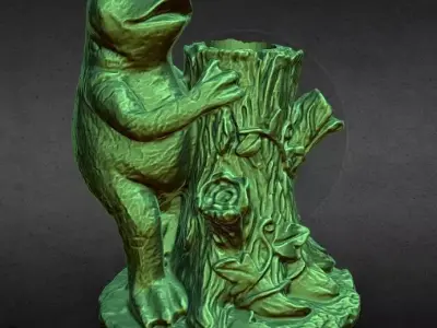 froggy candle holder decoration 3D print model
