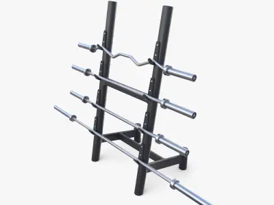Barbell rack v2 3D model