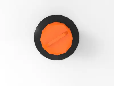 Barrel Road Construction Low Poly Low-poly 3D model