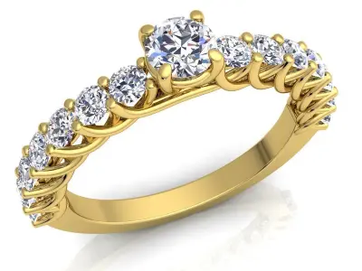 Luxury Woman Diamond Ring  3D print model purchase