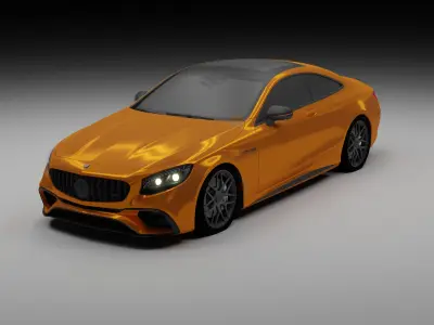  Mercedes-Benz car  Low-poly 3D model