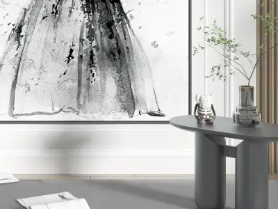 s painting decorative character Modern 3D model