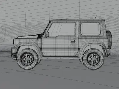 SUZUKI JIMNY 2019 - Brisk Blue Metalic 3D model