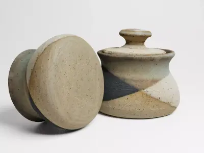 Vintage Ceramic Sugar Jar 3d scan 3D model