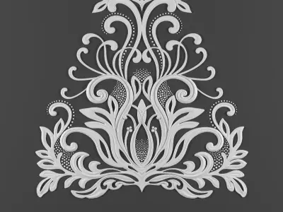 ornamental classic decoration 3d model frame vol 33 3D model
