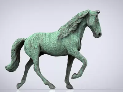 MONUMENT HORSE Low-poly 3D model