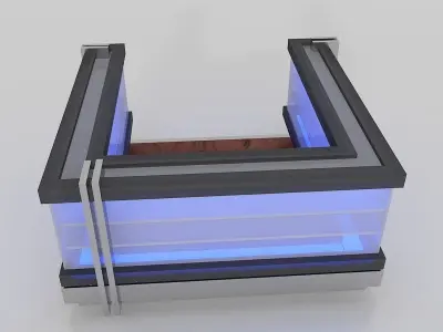 Kiosk Partition Booth a414b 3D model