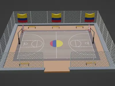 Basketball Stadium - Colombia Low-poly 3D model