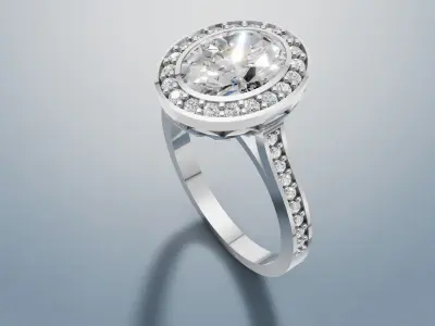 Engagement Ring 3D print model E 02 3D print model