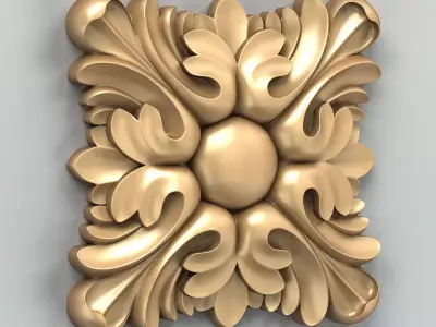 Square rosette 016 3D model