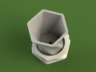Flowerpot5 hexagon vase 3D print model