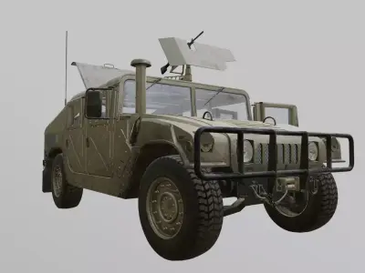 USA modern Humvee Military Armored vehicle 3d model 3D model