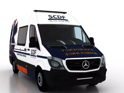 Mercedes Benz Sprinter L2H2 2015 Singapore Ambulance 2 3D model