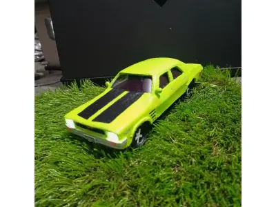 HQ HOLDEN MONARO 1973 4 DOOR GTS INTERIOR WHEELS- MINIATURE CAR 3D print model