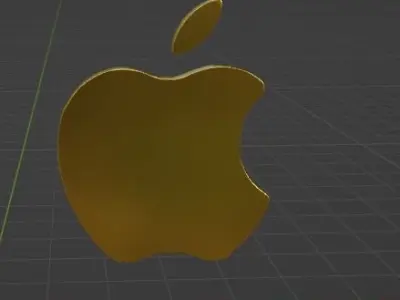 Apple 3D Logo Low-poly 3D model