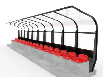 Soccer Bench 10 3D model
