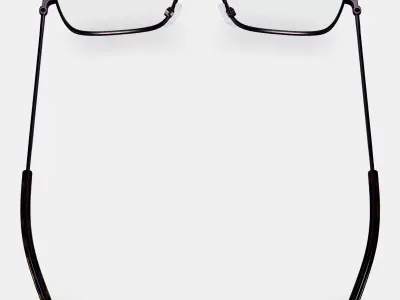 Thurston Eyeglasses in Carbon Low-poly 3D model