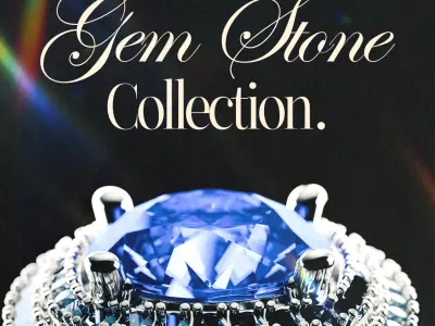 Realistic Tanzanite Ring Model 3D model