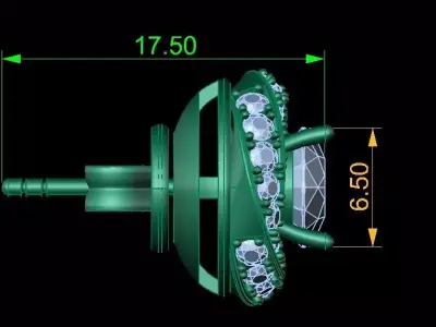 Luxury earrings 006 - Vortex  3D print model