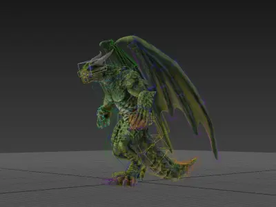 Drake the Dragonkin Low-poly 3D model
