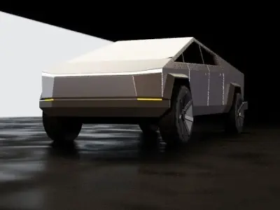 Tesla Cybertruck 2 models Low-poly 3D model