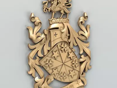 Coat of arms decorative 008 3D model