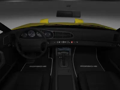 Porsche 944 Cabriolet with interior 3D model