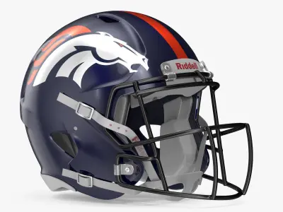 Denver Broncos American Football Helmet 3D model